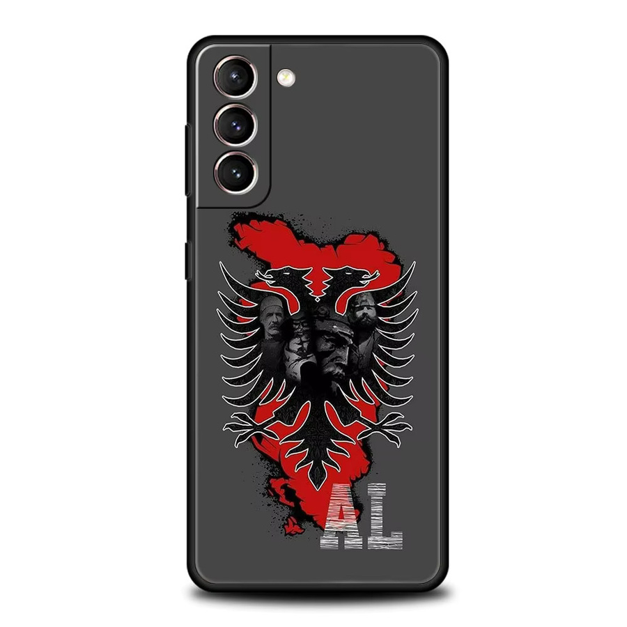 Handyhülle mit Albanien Flaggen-Design für Samsung Galaxy S25 Edge S24 S23 S22 S21 FE S20 Ultra S10 Plus, weiche TPU-Abdeckung, Multicolor - Bild 2