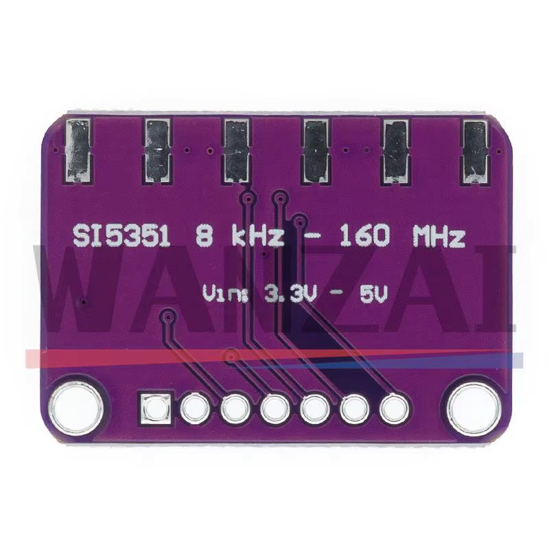 CJMCU-5351 Si5351A I2C Takt Generator Breakout Board Modul Signal Generator 8KHz-160MHz für Arduino, Lila - Bild 2