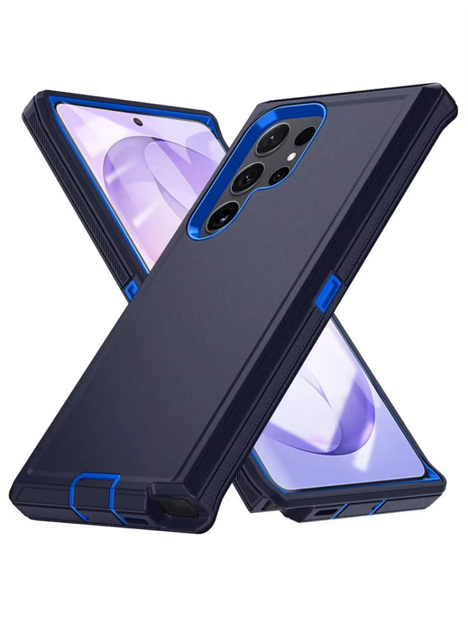 Stoßfeste Militär-Handyhülle für Samsung Galaxy S26 S25 S24 S23 S22 S21 S20 Ultra Plus mit Halterung aus hartem PC und TPU in Blau oder Lila - Bild 6