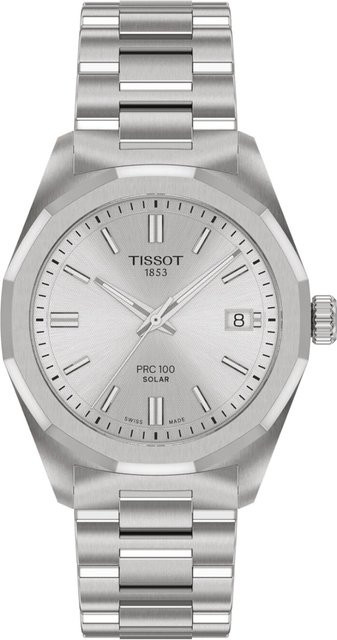 Tissot Armbanduhr Solar, Edelstahl, Silber, 34 mm, Damen - Bild 1