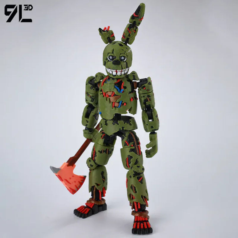 Bandai FNAF Actionfigur Springtrap Modell aus Kunststoff in Grün - Bild 1
