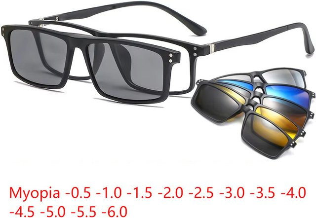 NINJONA Sonnenbrille, quadratisch, Vollrand, Unisex, schwarz, polarisiert - Bild 1