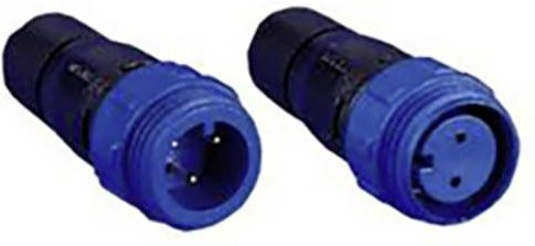 Bulgin Rundsteckverbinder Bulk PX0411/08P/6065 in Blau - Bild 1