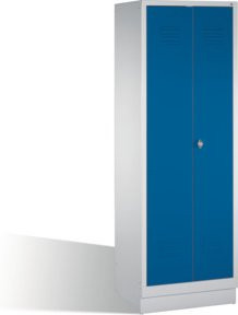 C+P Doppelspind Classic auf Sockel mit 2 Abteilen, Front Enzianblau und Korpus Lichtgrau, H x B x T: 180 x 61 x 50 cm - Bild 1