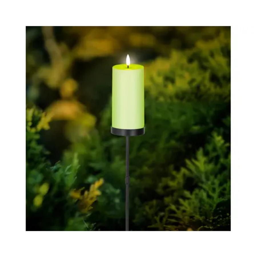 LUMINEO Solarleuchte Gartenstecker Kerze in Grün - Bild 2