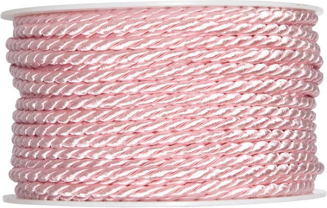 Halbach Kordel 4mm in Rosa aus Acetat, Baumwolle und Polyester, 5m Länge - Bild 1