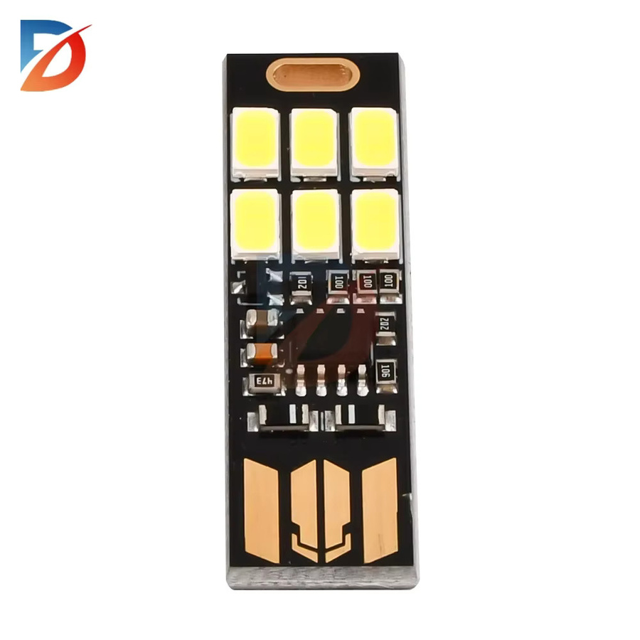 diymore USB LED Nachtleuchte mit 6 SMD-Leuchten, dimmbar per Berührungssensor, für Laptop und Buchlesen, in Schwarz oder Weiß - Bild 2