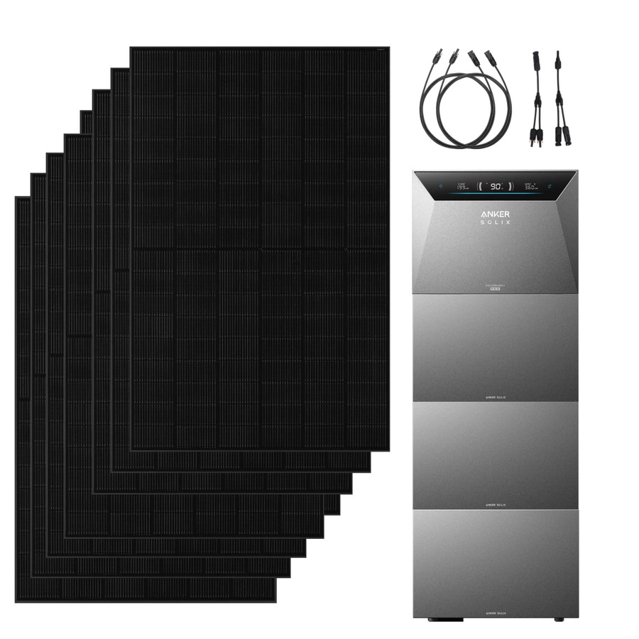 Anker Solix 4000W PV Komplettset mit Solarbank E5000 Pro und 3 BP5000 Erweiterungsakkus in Schwarz - Bild 2