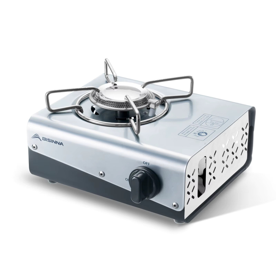BISINNA Camping-Gasbrenner tragbarer Gaskassettenofen mit 4200 W in Silber und Blau - Bild 5