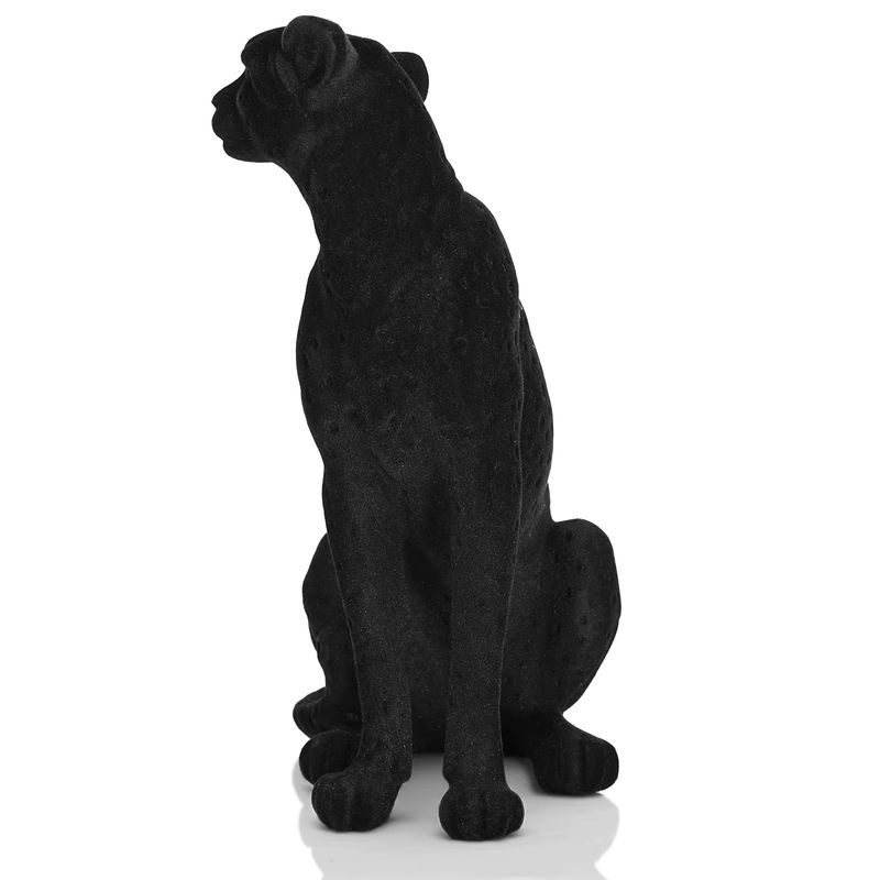 Dekorative Kunstharz-Tierfigur Panther in Schwarz mit Tierprint für deine Home Dekoration - Bild 3