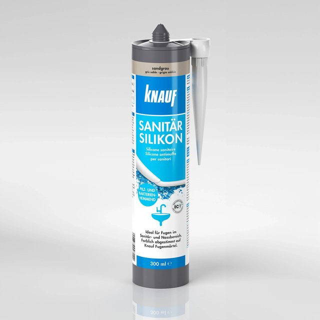 Knauf Sanitär-Silikon Schimmelresistent Sandgrau 300 ml - Bild 1