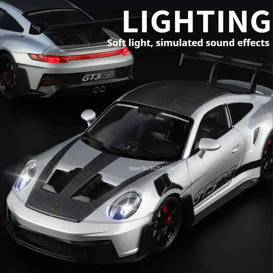 RMZ city 911 GT3 Sportwagen Modell, 1:24, mit Licht und Sound, Metall - Bild 3