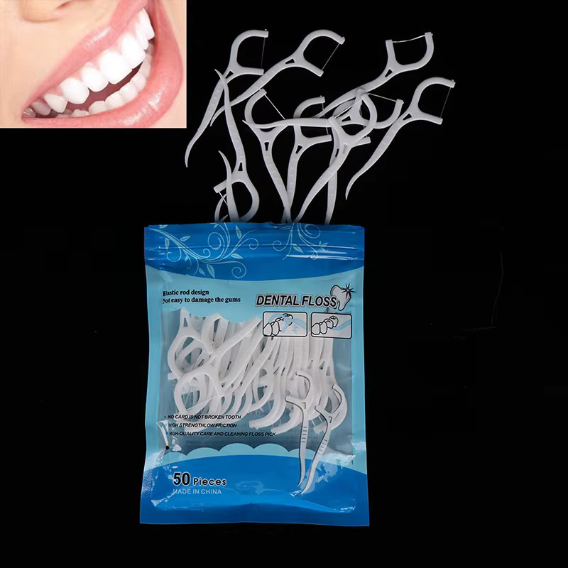 KuZHEN Einweg-Zahnseide-Sticks Interdentalbürsten, 100 Stück, Unisex - Bild 2