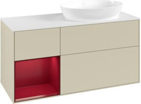 V&B Waschtischunterschrank Finion in Silbergrau lackiert, Breite: 120 cm, Tiefe: 50,1 cm, Höhe: 50,1 cm - Bild 1