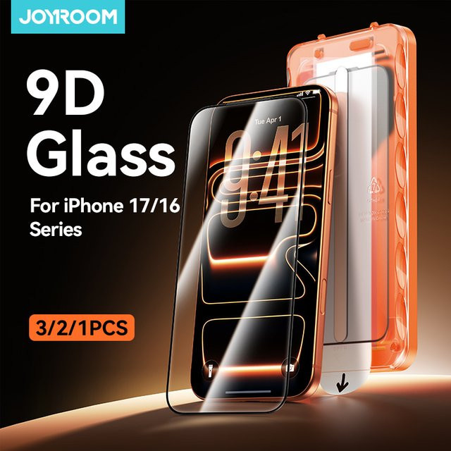 Joyroom Staubfreies HD-Glas Displayschutz aus Hartglas für iPhone 18 Pro Max, iPhone 17 und iPhone 16 Pro Max, transparent - Bild 1