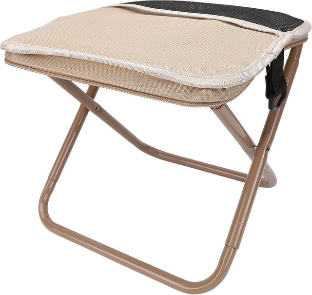 Tragbarer Klapphocker als Handtaschenhocker für Outdoor und Camping in Khaki aus Oxford-Gewebe - Bild 1