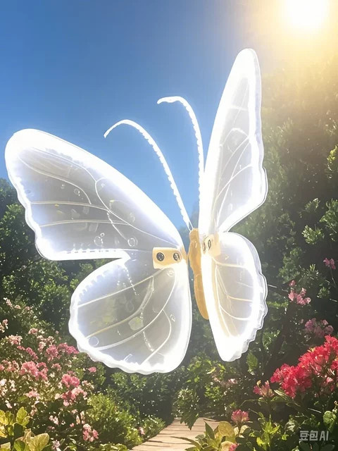 LED Schmetterlingslichter für Outdoor und Garten in Weiß mit dynamischem und statischem Effekt - Bild 1