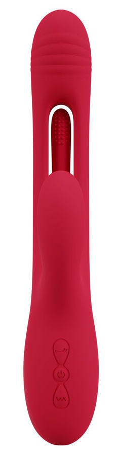 Sweet Smile Rabbit Vibrator mit G-Punkt Stimulation und Flicking-Tongue-Funktion in Rot - Bild 2