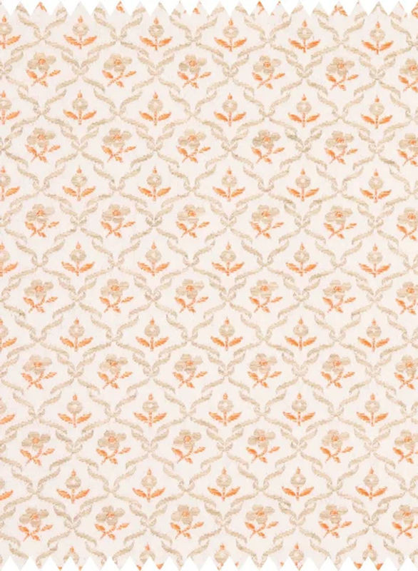 Quenin Tissu Myosotis Capucine Dekorativer Stoff mit floralem Muster in Creme - Bild 1