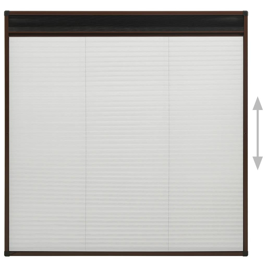 vidaXL Insektenschutz-Plissee für Fenster aus Aluminium in Braun B/H: 120 x 120 cm - Bild 3