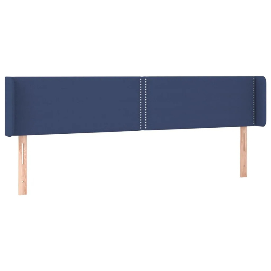 vidaXL LED Kopfteil Blau mit USB-Ladeport und integrierter Beleuchtung, Stoff, B: 203 cm, T: 16 cm, H: 78-88 cm - Bild 2