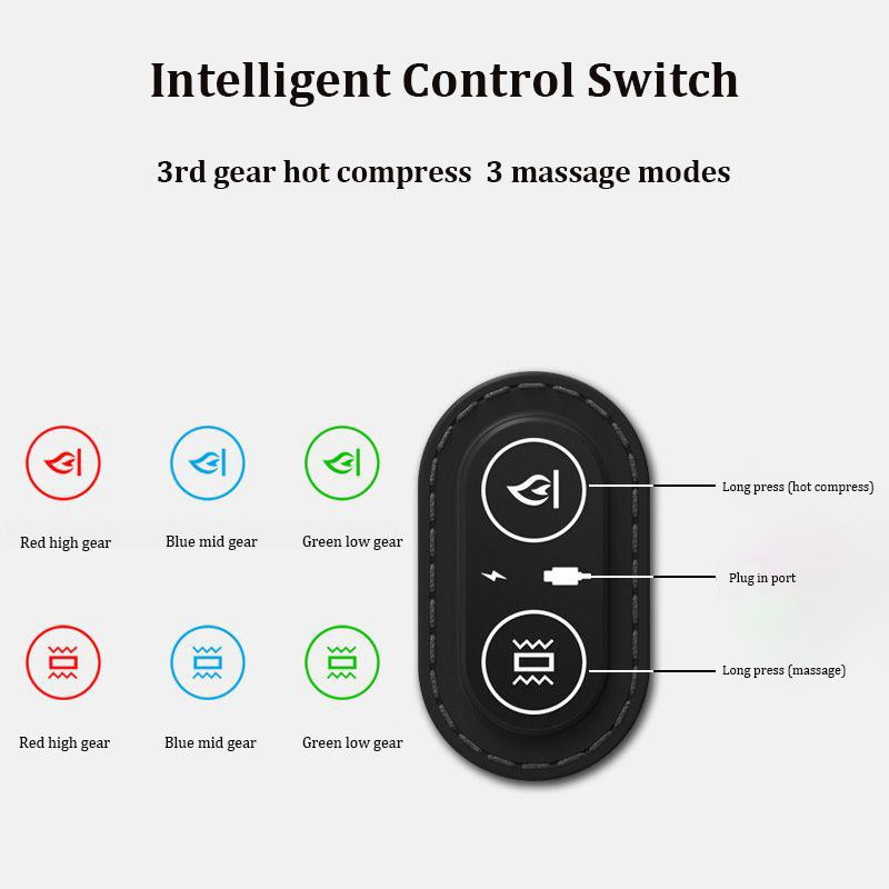 Elektrisches Memory Foam Massage-Lendenkissen Set mit Heißkompressionsfunktion in Schwarz für Auto, Büro und Zuhause - Bild 2