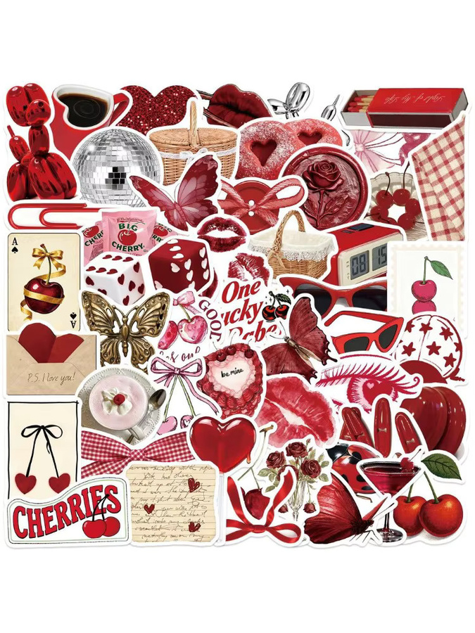 50 Stück Vintage Y2K Cherry Girl Graffiti-Aufkleber wasserfest in Multicolour von AnimeWorlds Store - Bild 4