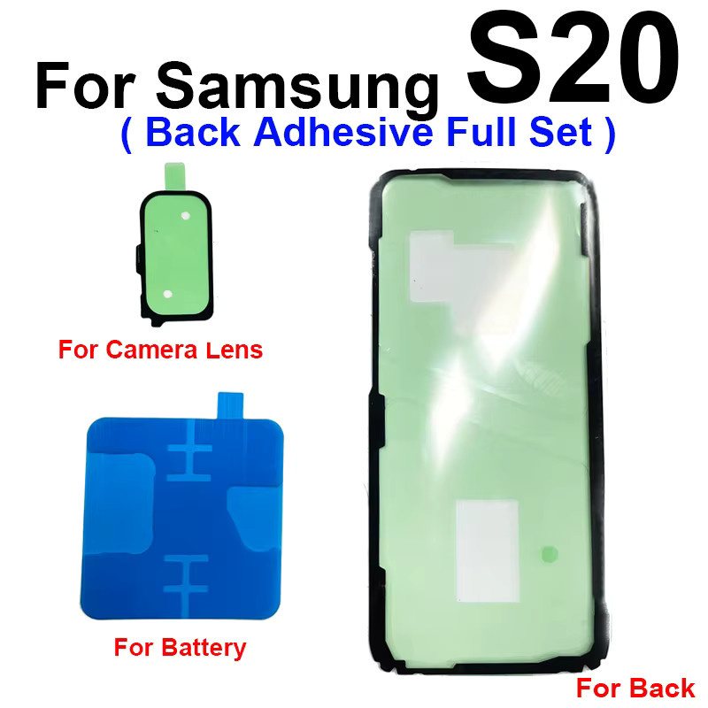 Samsung Galaxy S20 S20 Plus S20 Ultra S20 FE Ersatz Gehäuse Set mit LCD Bildschirm Rückseite Batterie Abdeckung und Kamera Objektiv inklusive Wasserdicht Klebstoff Aufkleber - Bild 2