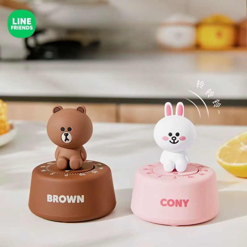 Line Friends Brown Cony Sally Timer, Kreative Animationspuppe, elektronischer Timer - Bild 3