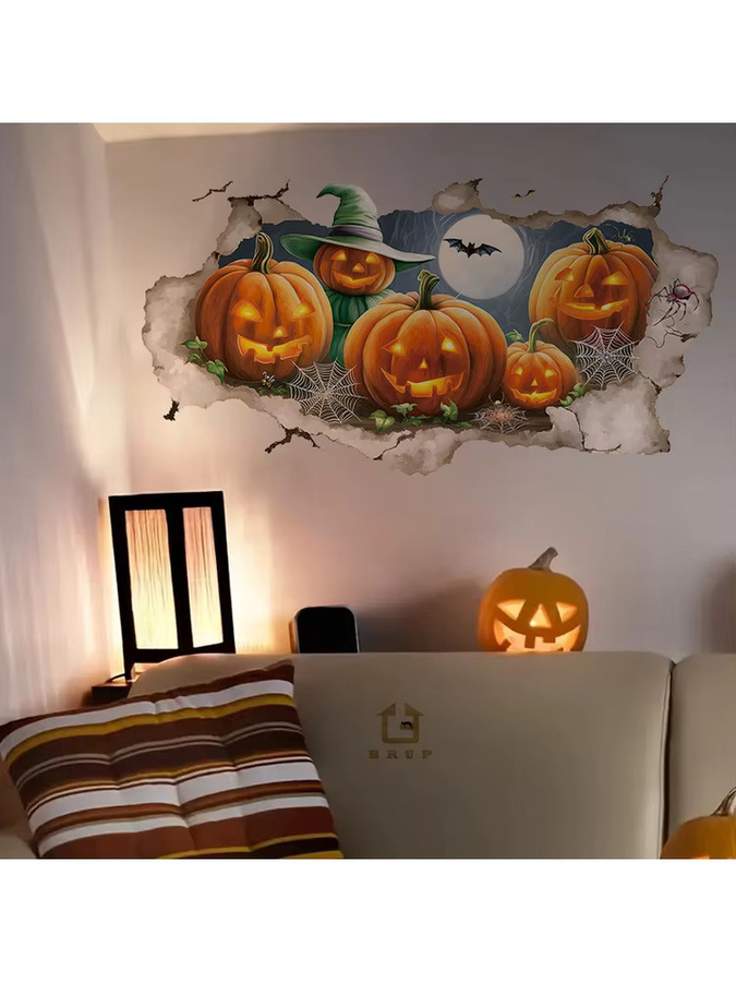BRUP Halloween Wandaufkleber aus Vinyl in Multicolour für deine Heimdekoration - Bild 5