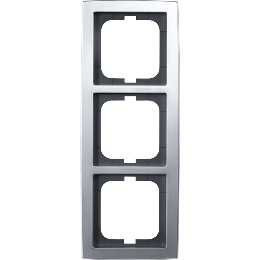 Busch-Jaeger Abdeckrahmen 3-fach Solo Chrom, Breite: 8,7 cm, Höhe: 22,8 cm, Tiefe: 1,1 cm - Bild 3