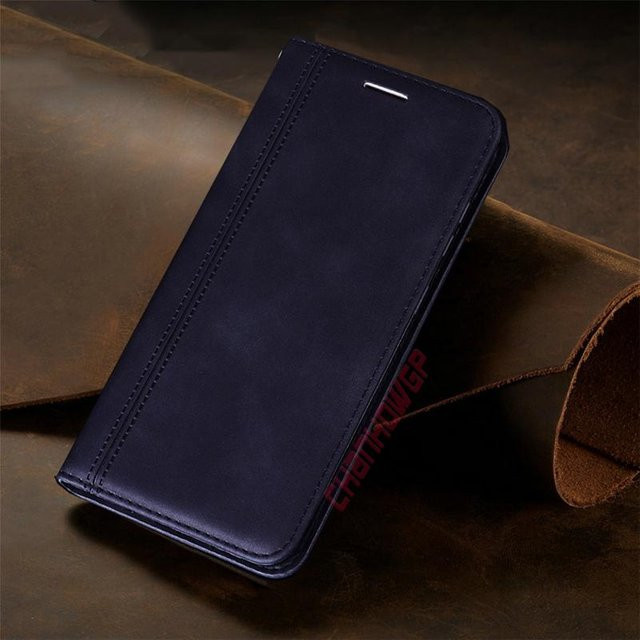 Luxus magnetische Leder-Tasche als Flip Case für Samsung Galaxy A-Serie und M-Serie in Schwarz - Bild 1