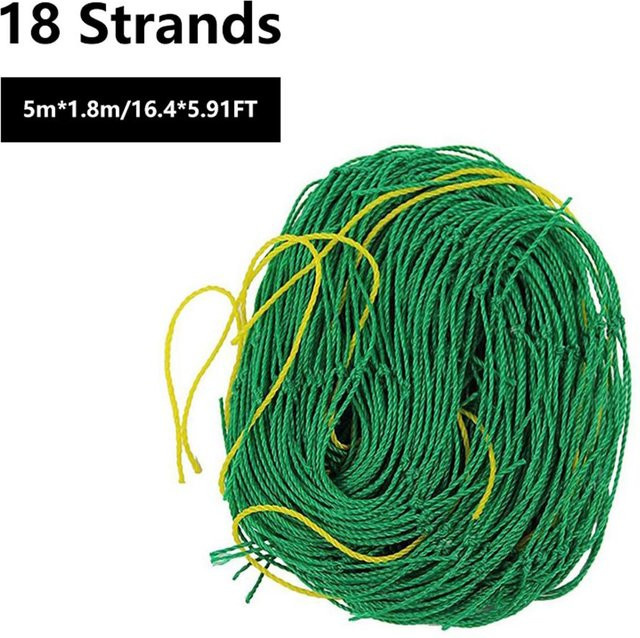 Happypilot Gartenkletternetz aus Nylon in Grün für Pflanzen und Kletterpflanzen, B: 500 cm, H: 180 cm - Bild 1