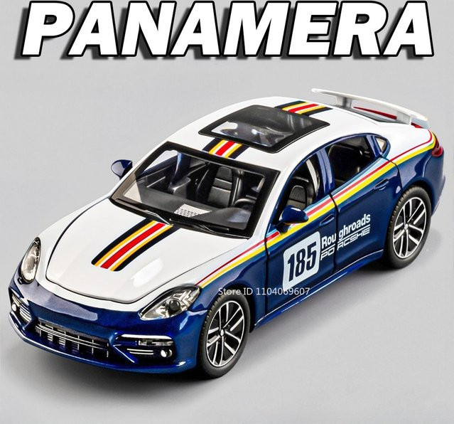 MAKEDA Panamera Macan Modellspielzeug, Miniaturautos, 1:32, Metall, Licht und Sound, Rot - Bild 1