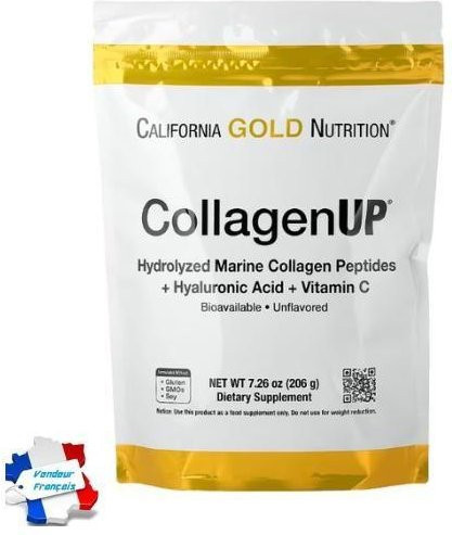 California Gold Nutrition Kollagenpulver aus Meeresfisch mit Vitamin C und Hyaluronsäure - Bild 1