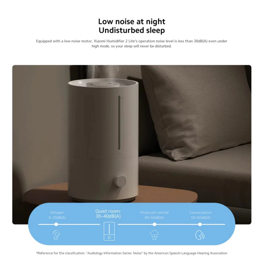 Xiaomi Luftbefeuchter Lite 2 in Weiß mit 4 l Wassertank und 300 ml/h Befeuchtungsleistung - Bild 4