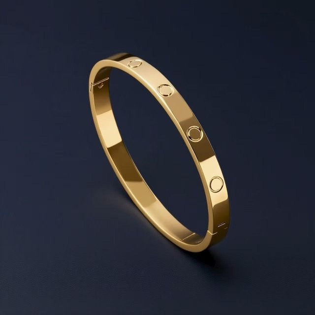 Global Finds Armband, Edelstahl und Titan, Gold, Damen, beige - Bild 1