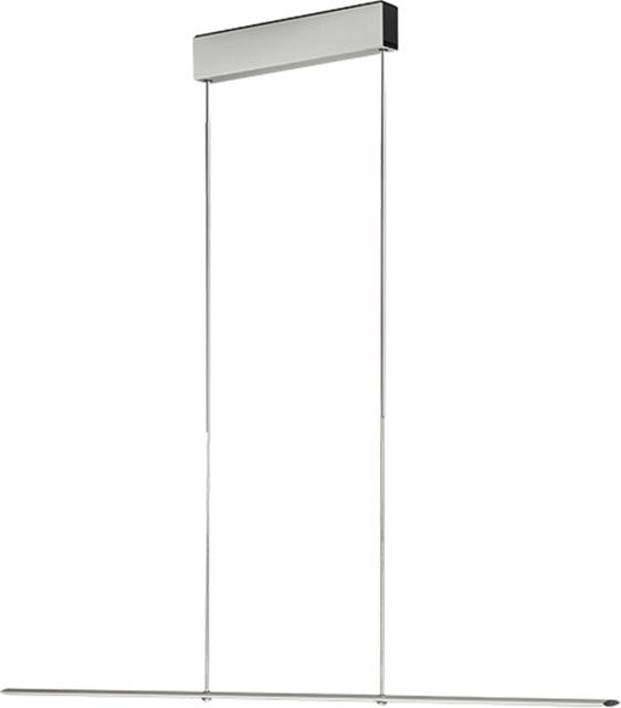 Baltensweiler Let D 120 LED-Pendelleuchte aus eloxiertem Aluminium in Silber, dimmbar, 3000K, B: 120 cm, H: 90 cm, T: 3,8 cm - Bild 1