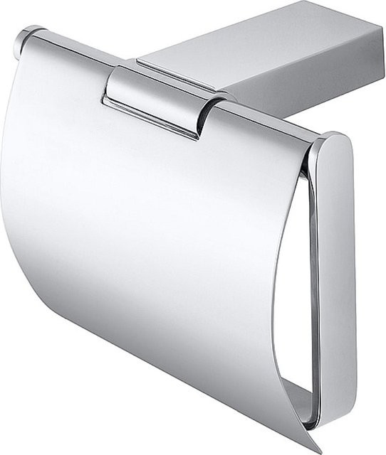 Brillantbad BIA Papierrollenhalter mit Deckel aus Messing in Chrom, B/H/T: 13,0 x 9,5 x 9,0 cm - Bild 1