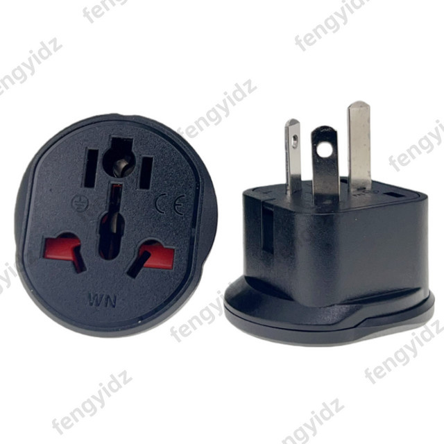 Fengyidz Universal Reiseadapter Schwarz für USA, EU, EURO und Asien sowie Australien und Neuseeland - Bild 1