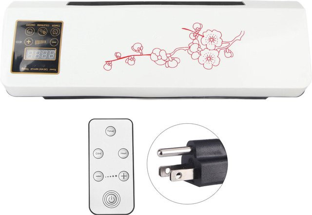 Aimo Wandmontierbarer Monoblock-Heizlüfter mit Timer in Weiß - Bild 1