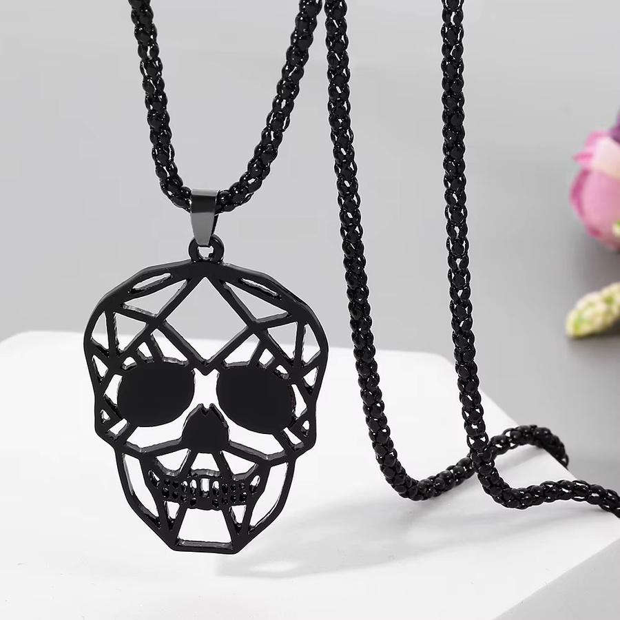 TAKARA TOMY Halskette, Totenkopf-Anhänger, Schwarz, Unisex - Bild 2