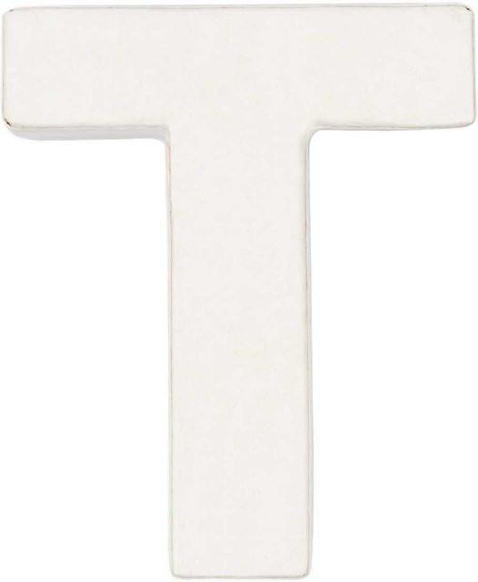 Rico Design 3D Papp-Buchstabe T in Weiß für die Tischdekoration, Höhe: 7,0 cm, Breite: 7,0 cm, Tiefe: 2,5 cm - Bild 1