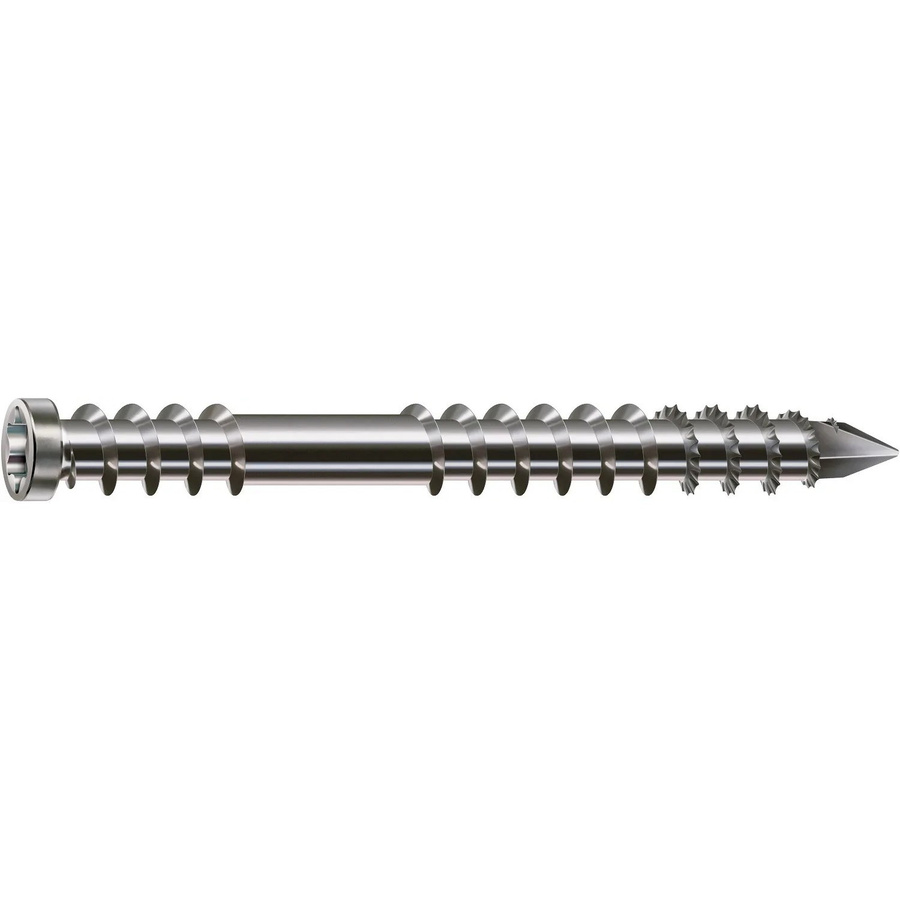 Spax Terrassenschraube Zylinderkopf mit T-Star Plus-Antrieb aus Edelstahl in Silber, Durchmesser: 6 mm, Länge: 60 mm, 175 Stück - Bild 2