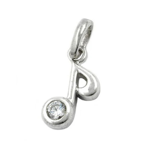 SIGO Anhänger Musiknote, 925 Silber, Zirkonia, Unisex - Bild 1