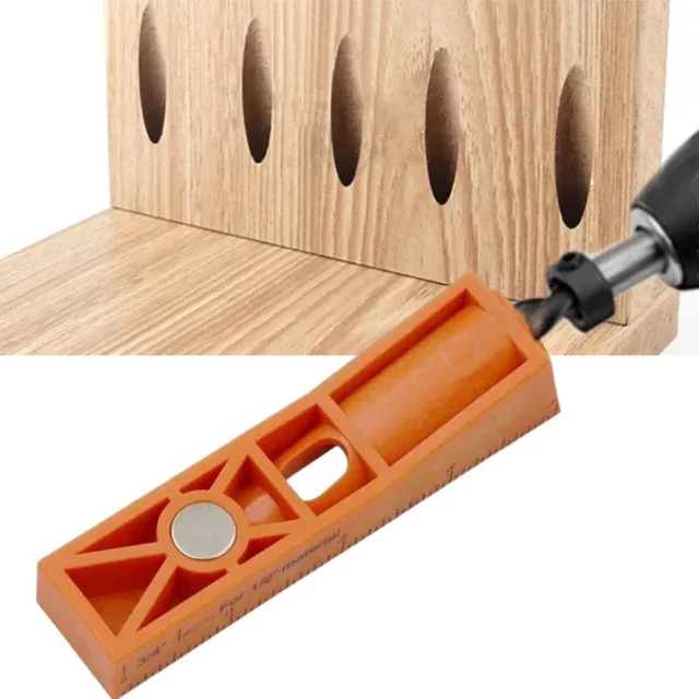 GDART 15-teiliges Taschenloch-Schablonen-Set in Orange mit Winkelbohrlehre und Positionierer für den Schrankbau und Tischlerarbeiten - Bild 1