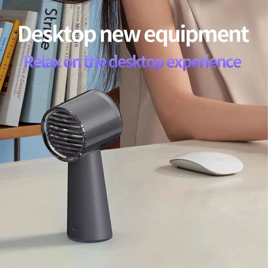 Tinsol USB Handventilator in Grün mit 3000mAh Akku, 10 Geschwindigkeitsstufen und Display, tragbarer wiederaufladbarer Mini-Ventilator aus Kunststoff - Bild 6
