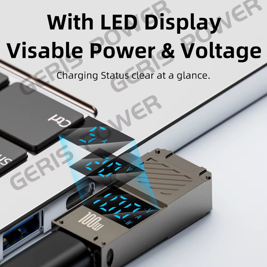 Geris Power PD100W USB-C zu DC-Stecker Konverter Ladeadapter für Lenovo Asus HP Dell Samsung - Bild 4