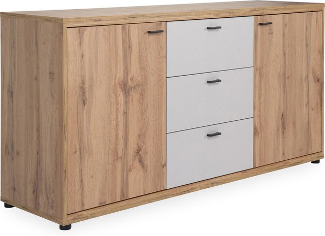 Sideboard HARPER WINSLOW in Eiche Altholz und Kaschmir mit Soft-Close-Schubladen, B/H/T: 170 x 86 x 49 cm - Bild 1