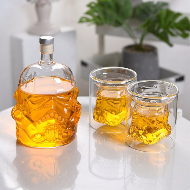 Transparente Glas-Whiskey-Karaffe für Scotch, Bourbon oder Wodka - Bild 1